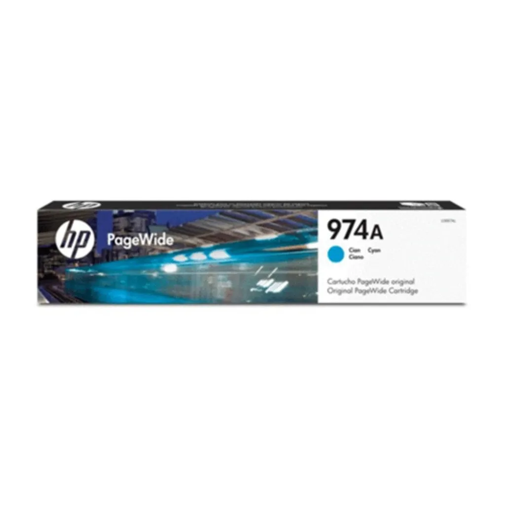 HP Cartucho de Tinta Original PageWide Cian 974 (L0R87AL)