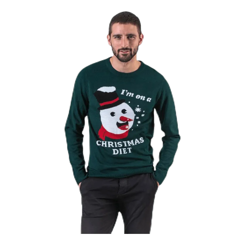 Jack & Jones Crumble Knit Crew Neck Blue