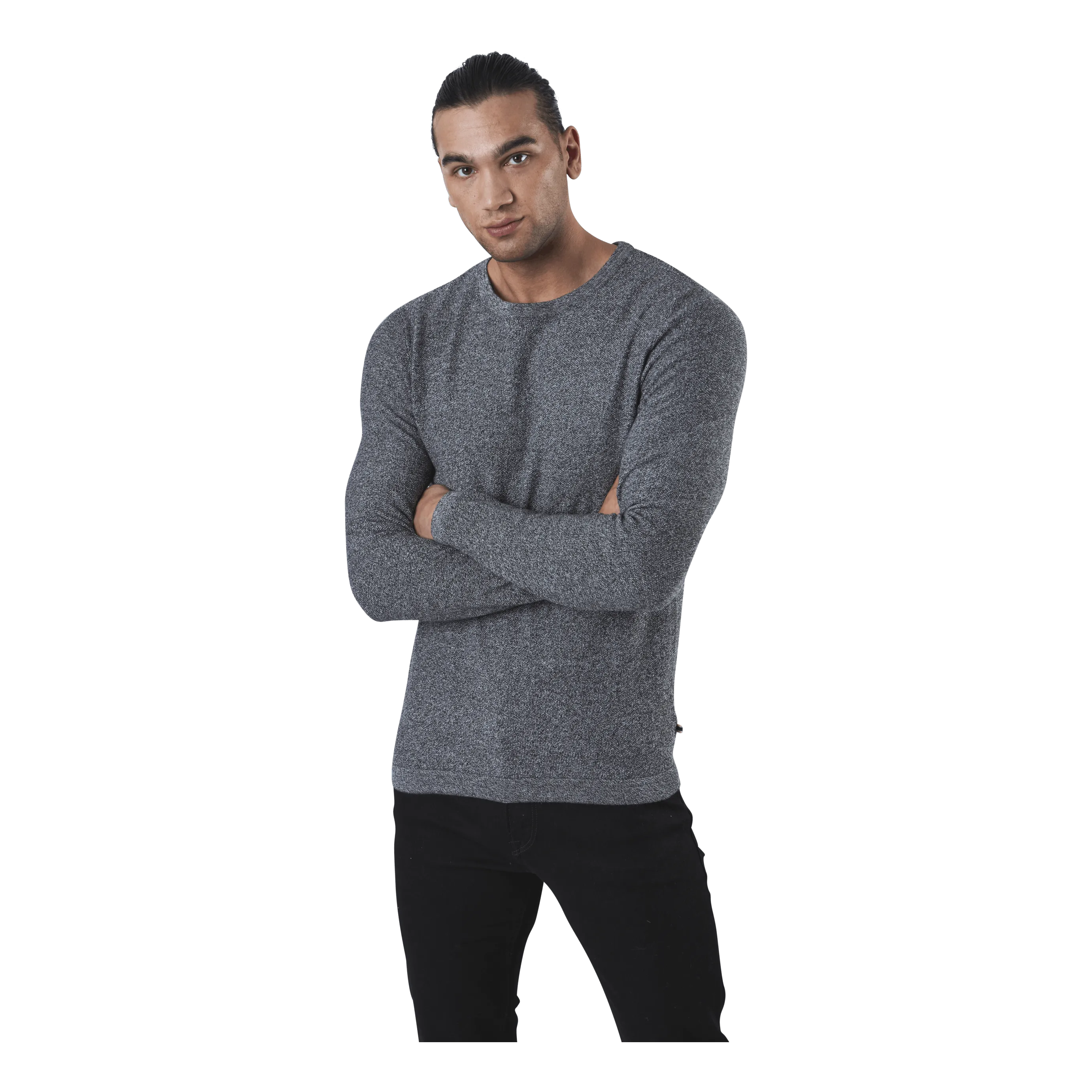 Jack & Jones Rob Knit Crew Neck Black