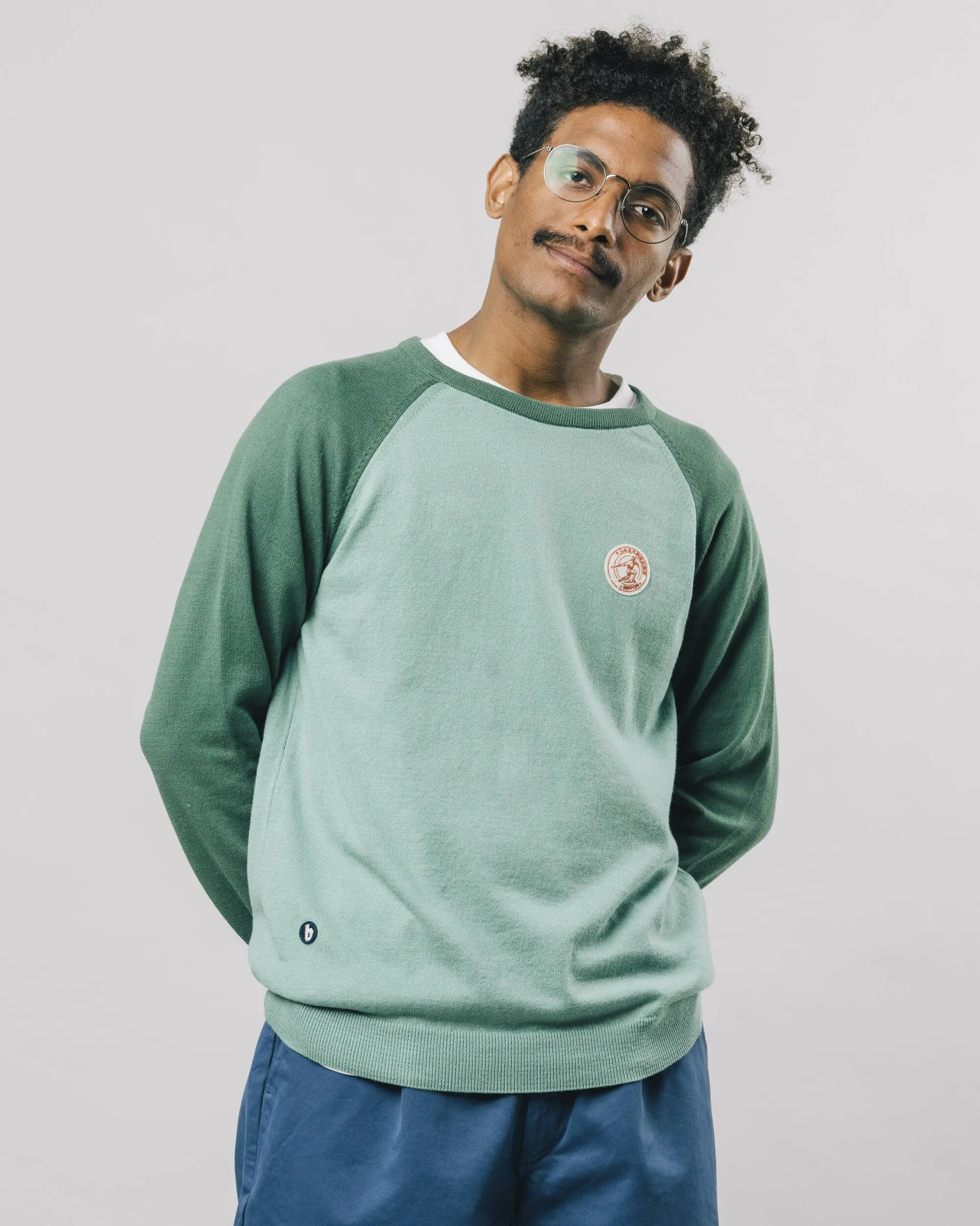 Jade Color Block Sweater