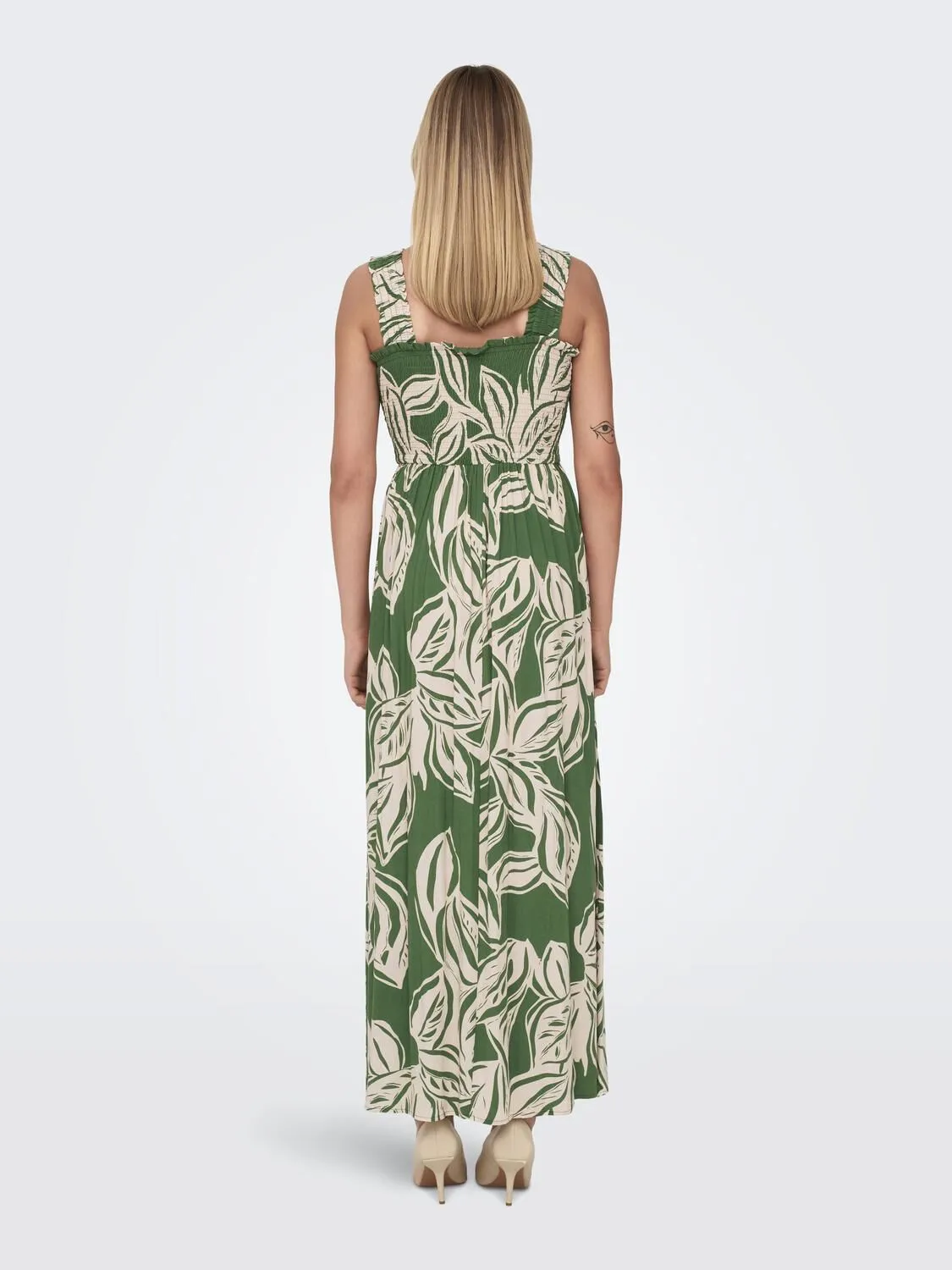 JDY Vestido largo detalle fruncido