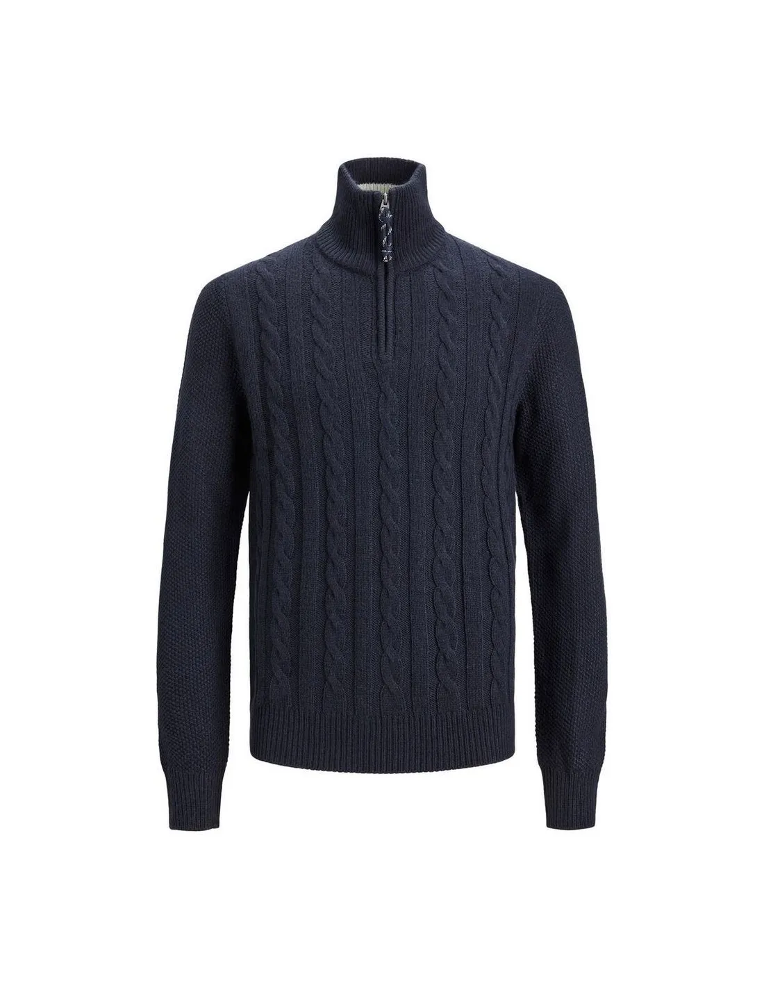 JERSEY JACK & JONES NEGRO CUELLO ALTO  ECOOL