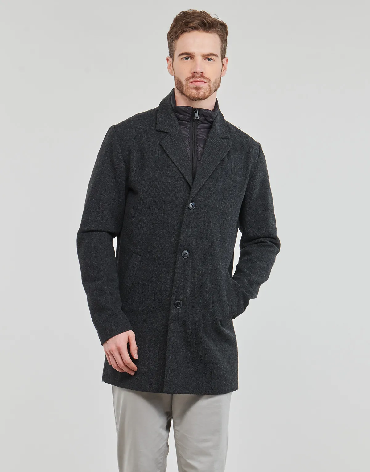 JJZAC INSERT WOOL COAT