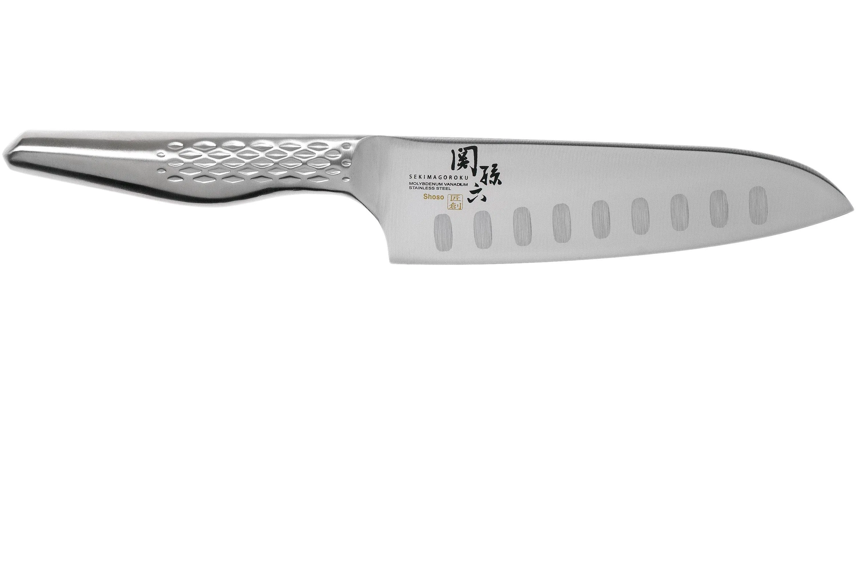 Kai Seki Magoroku Shoso santoku con borde granton, 16,5 cm