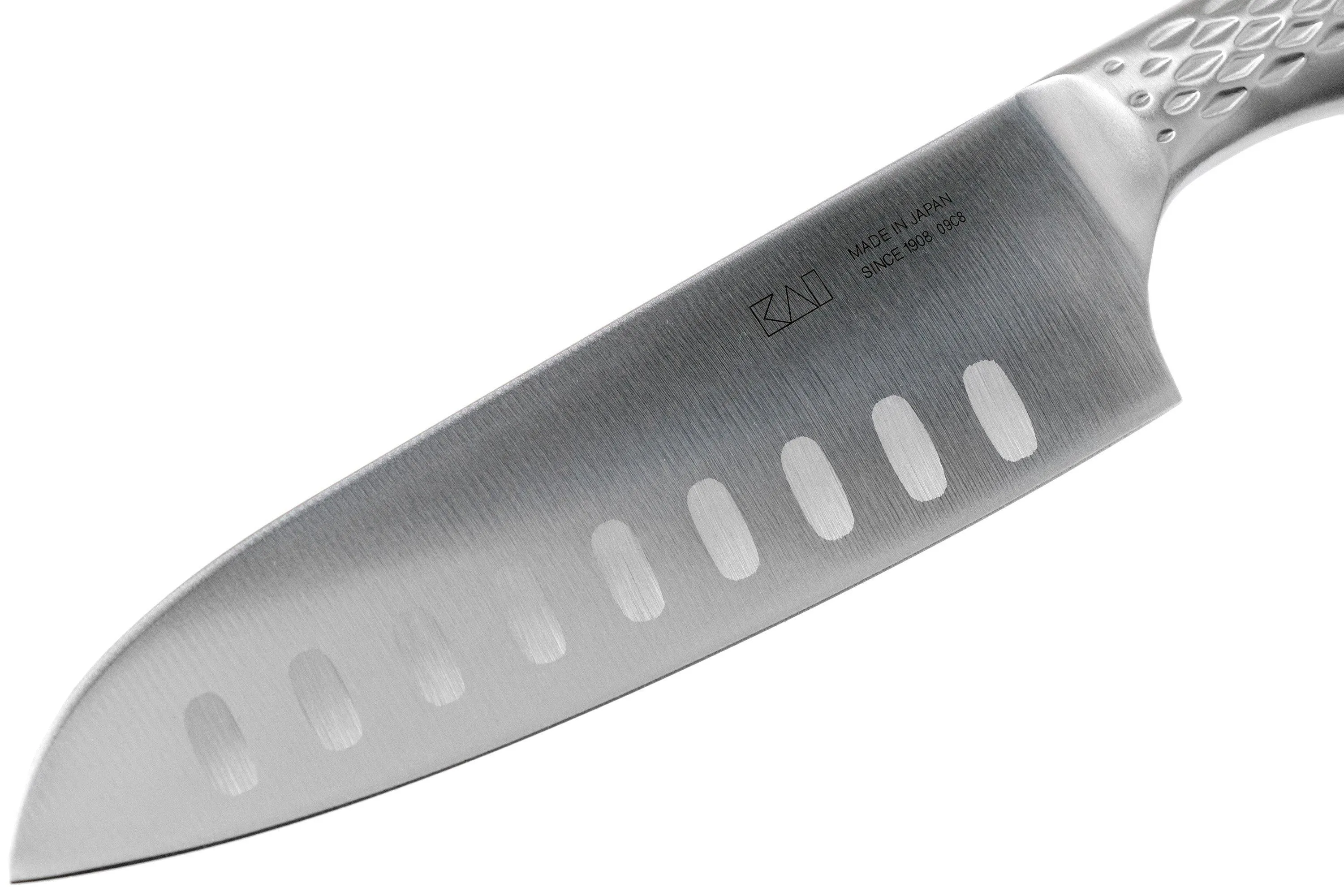 Kai Seki Magoroku Shoso santoku con borde granton, 16,5 cm
