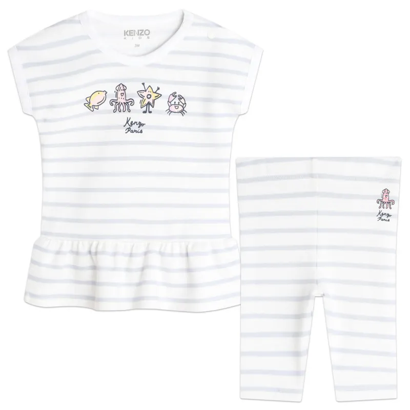 KENZO KIDS Conjunto de rayas estampado
