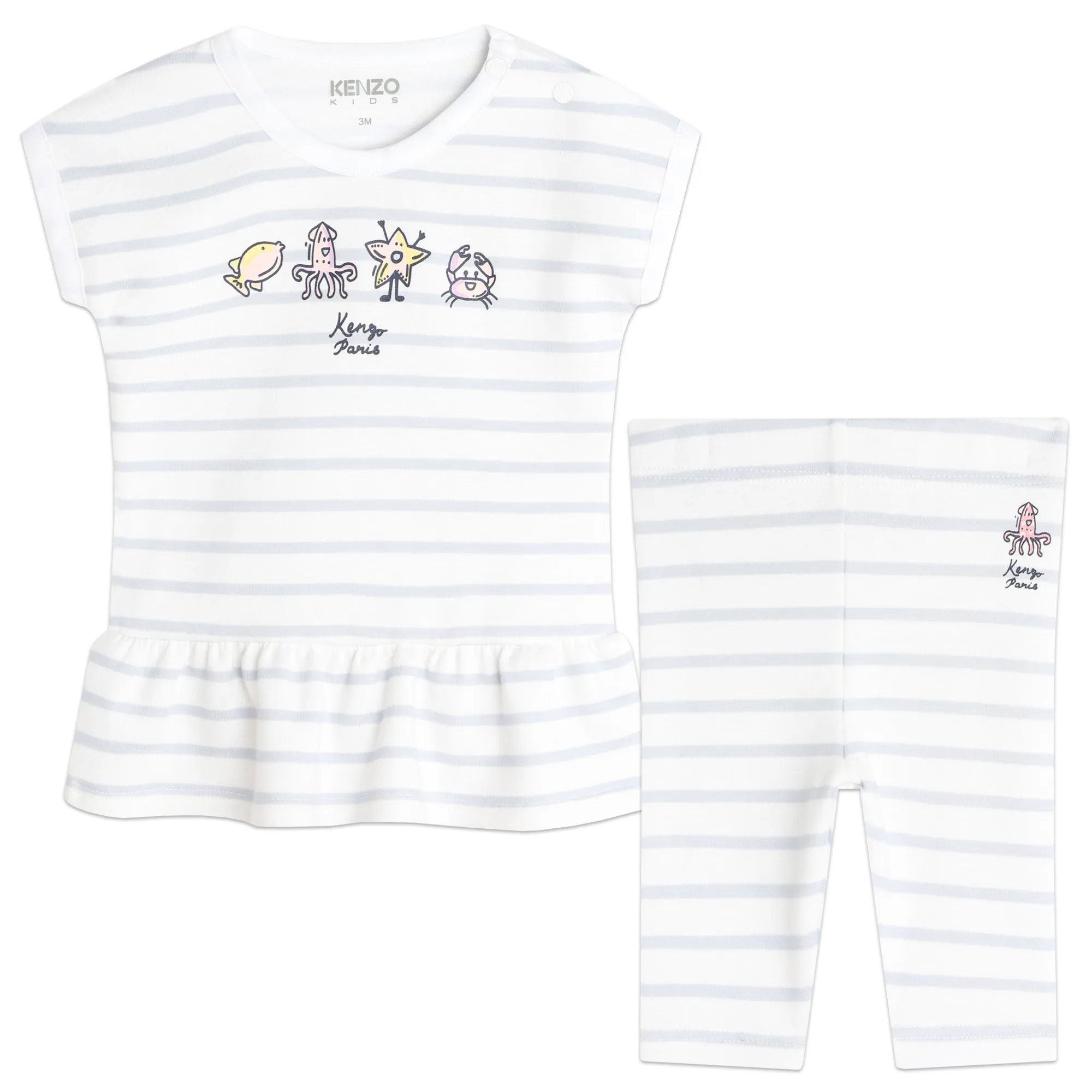 KENZO KIDS Conjunto de rayas estampado