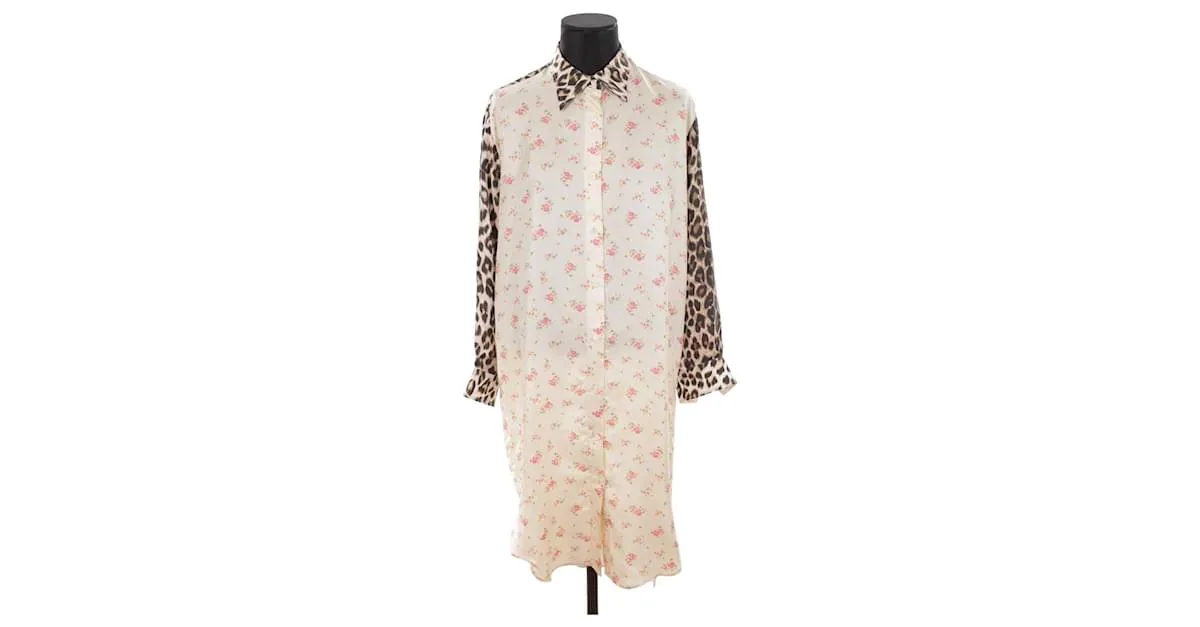 La Prestic Ouiston Vestido de seda Beige 