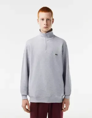 Lacoste Sudadera de hombre en algodón con cuello alto de cremallera