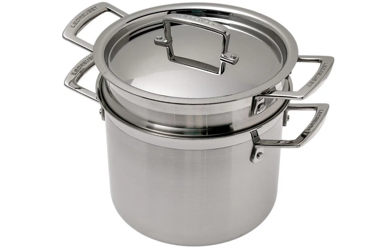 LE CREUSET CAZUELA CON COLADOR DE PASTA 3CAPAS, 20 CM, 5L