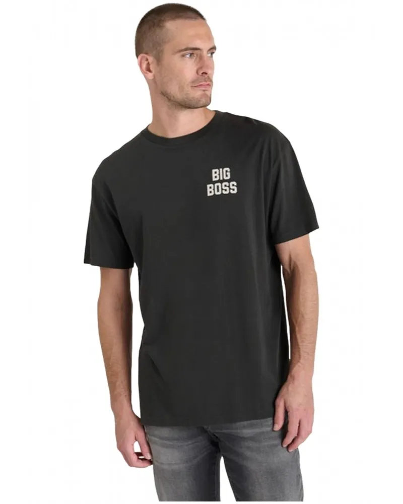 LE TEMPS DES CERISES  CAMISETA CLARKSON CON OSO BIG BOSS EN LA ESPALDA COLOR NEGRO