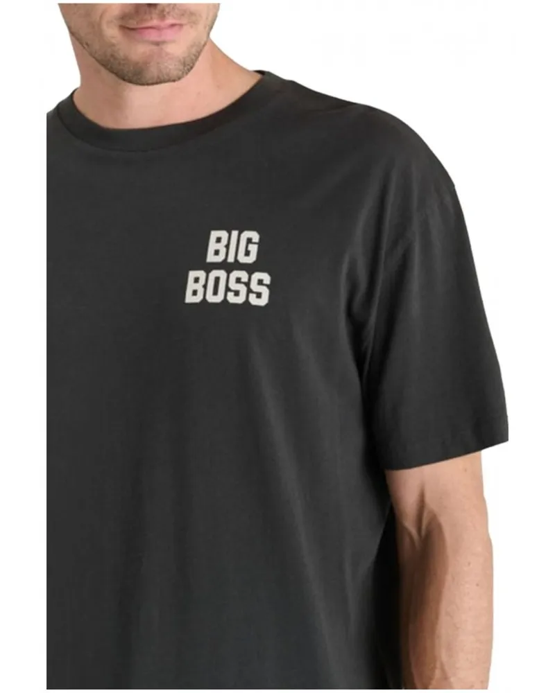 LE TEMPS DES CERISES  CAMISETA CLARKSON CON OSO BIG BOSS EN LA ESPALDA COLOR NEGRO