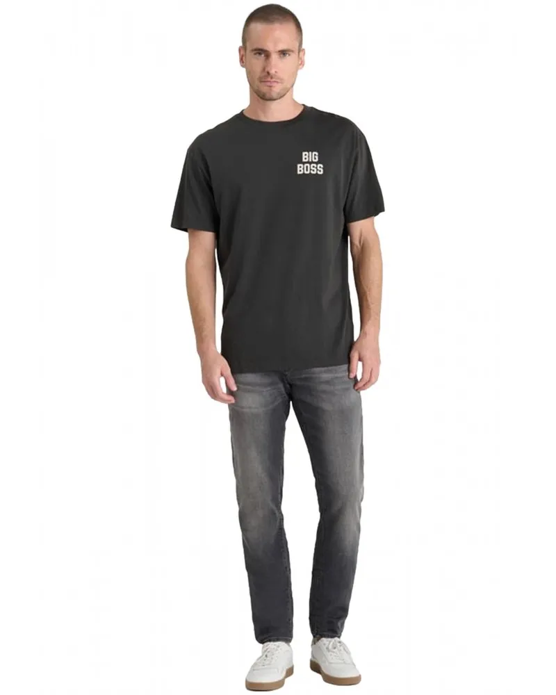 LE TEMPS DES CERISES  CAMISETA CLARKSON CON OSO BIG BOSS EN LA ESPALDA COLOR NEGRO