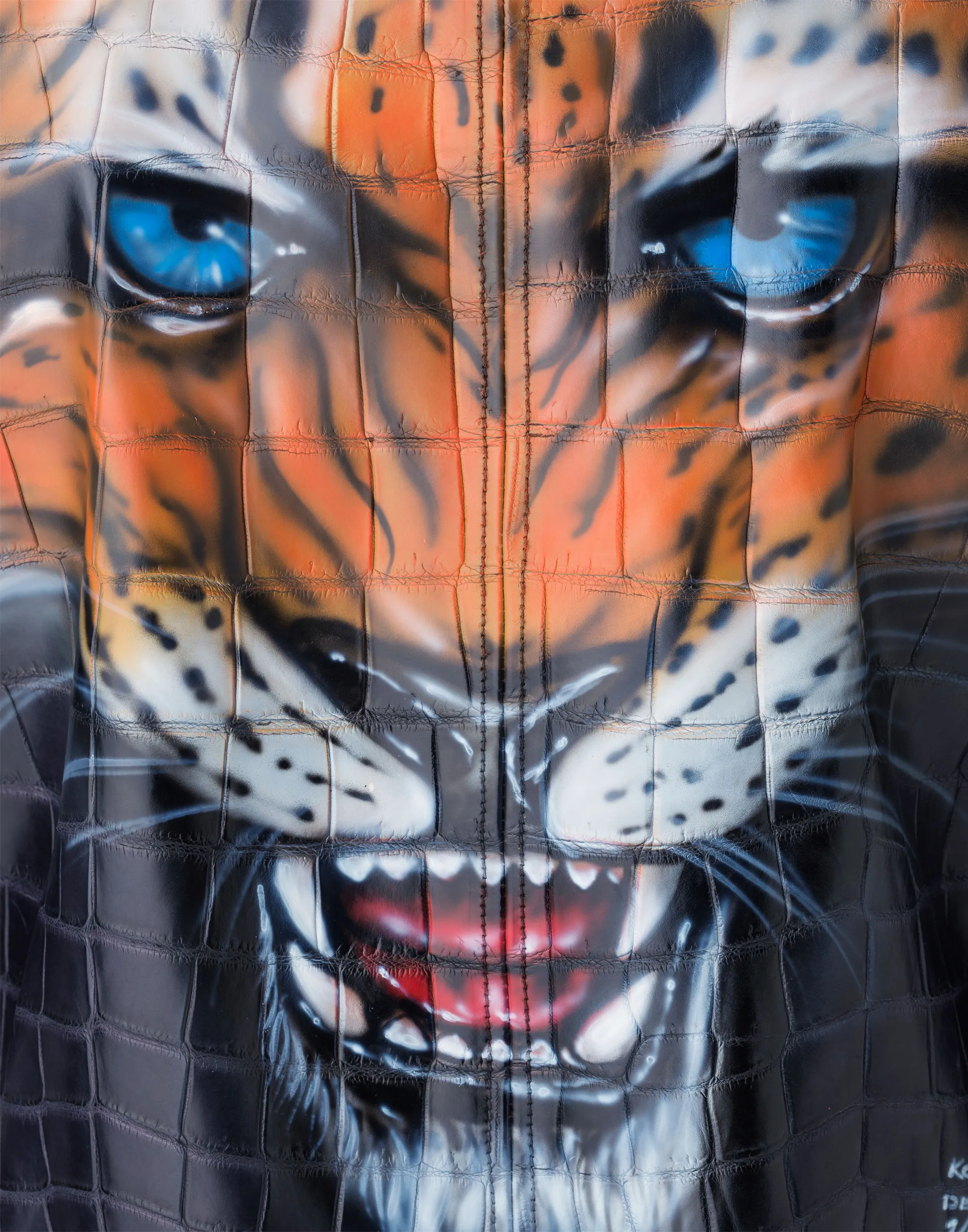Leather Bomber "Tiger face"