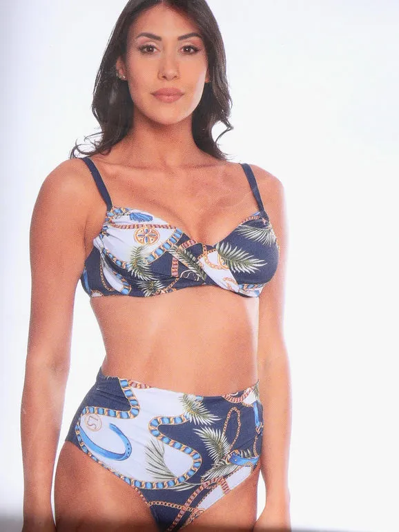 Linea Sprint Bikini de mujer de talle alto con estampados.