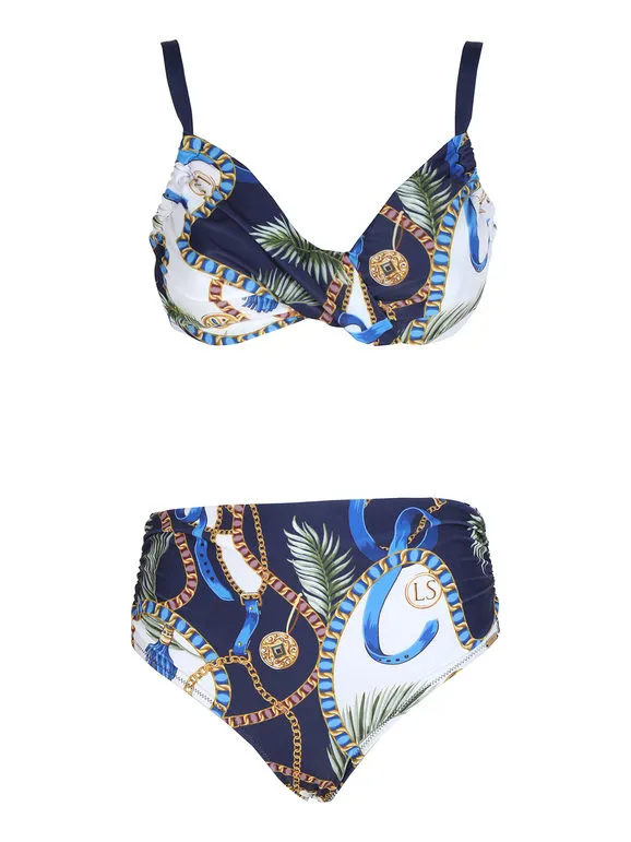 Linea Sprint Bikini de mujer de talle alto con estampados.