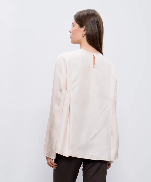 Lou Lou Studio ADALYN beige silk blouse
