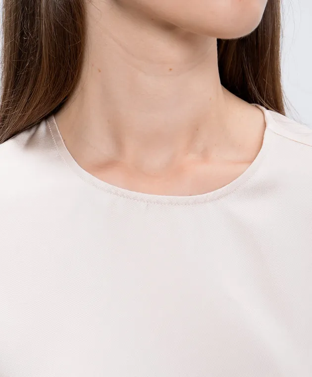 Lou Lou Studio ADALYN beige silk blouse