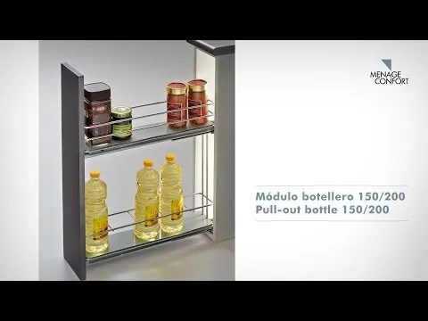 LíNEA BÁSICA  BOTELLERO EXTRAíBLE CON GUíAS LATERALES DE ALAMBRE