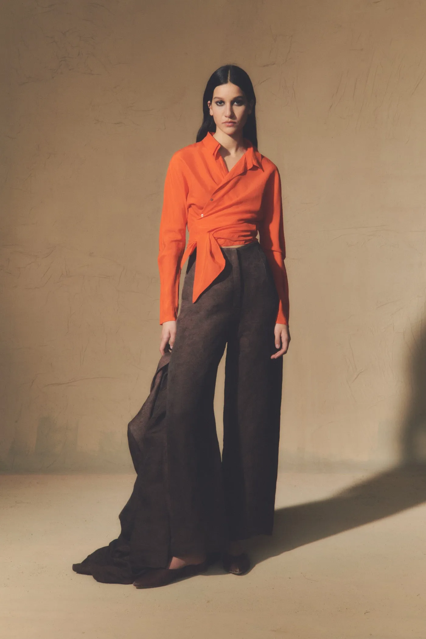 Malesia, burgundy jacquard pants