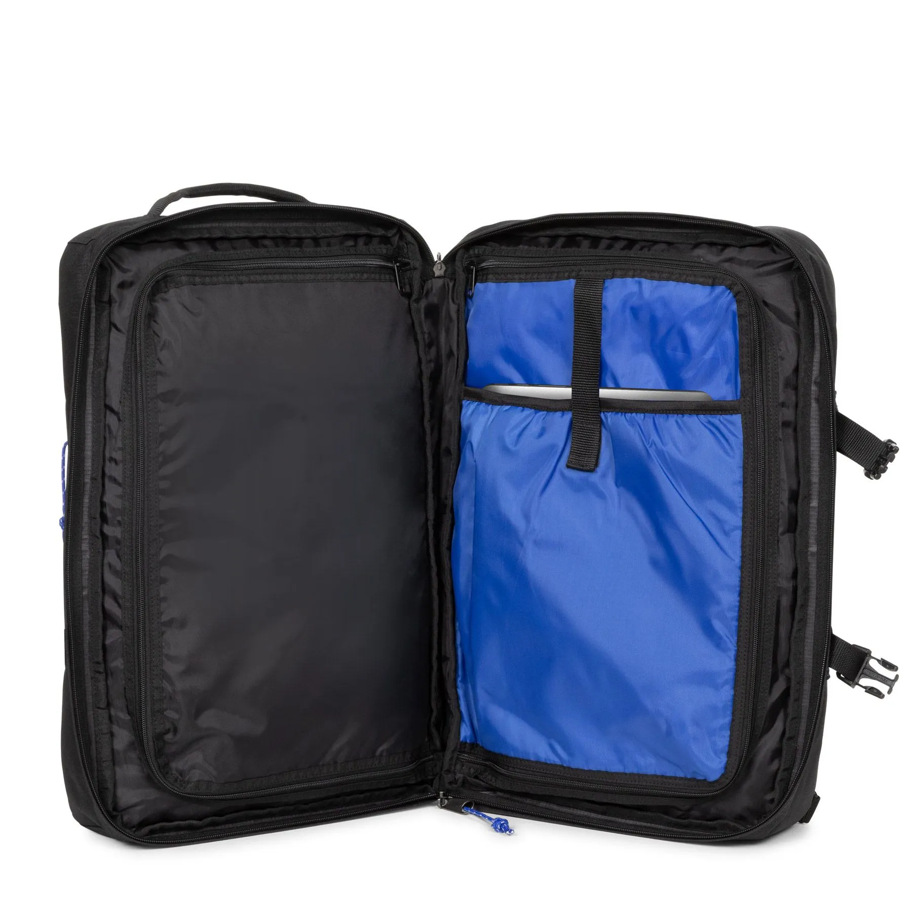 MALETA MOCHILA CABINA AVIÓN 42L. EASTPAK TRAVELPACK REFEK0A5BBR5O2 OUT SITE BLUE NEGRO Y AZUL