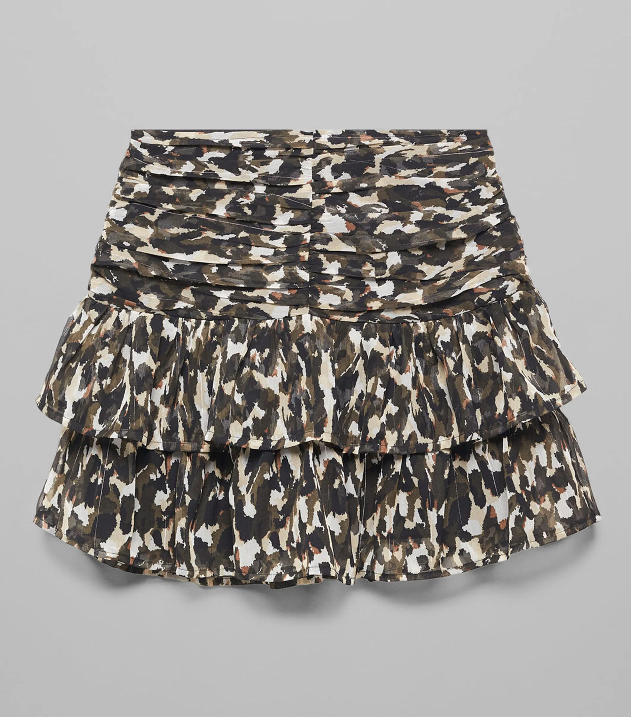 Mango Falda mini de corte recto animalprint Mujer