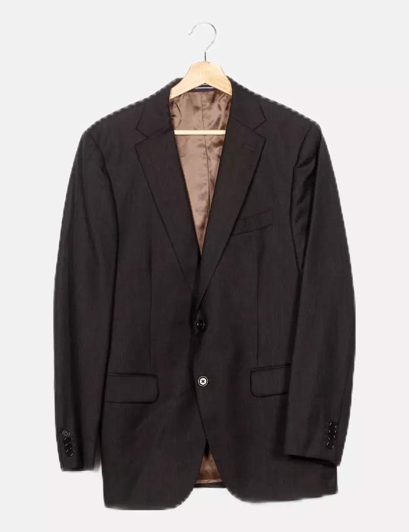 Massimo Dutti Conjunto chaqueta pantalón marengo