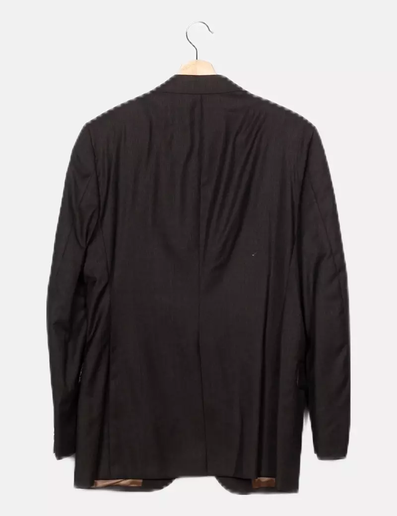 Massimo Dutti Conjunto chaqueta pantalón marengo