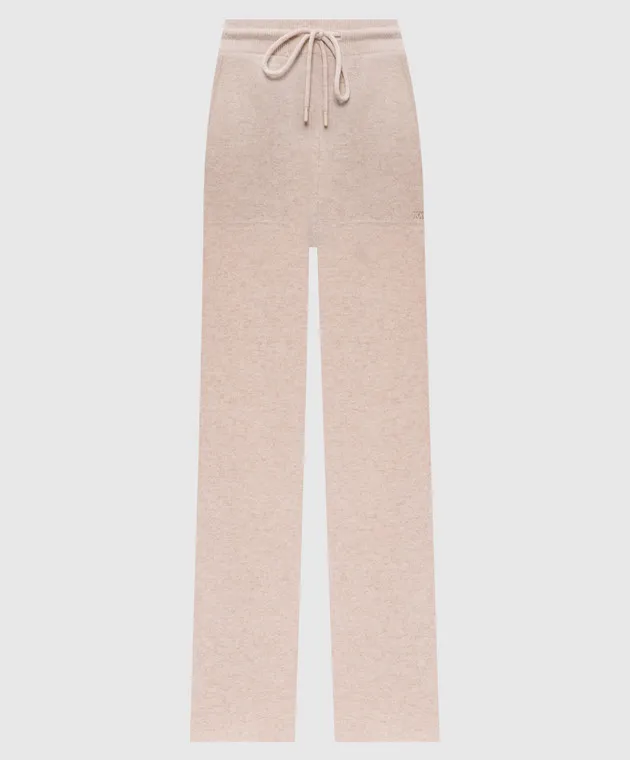 Max Mara RINO beige sports pants made of wool and cashmere