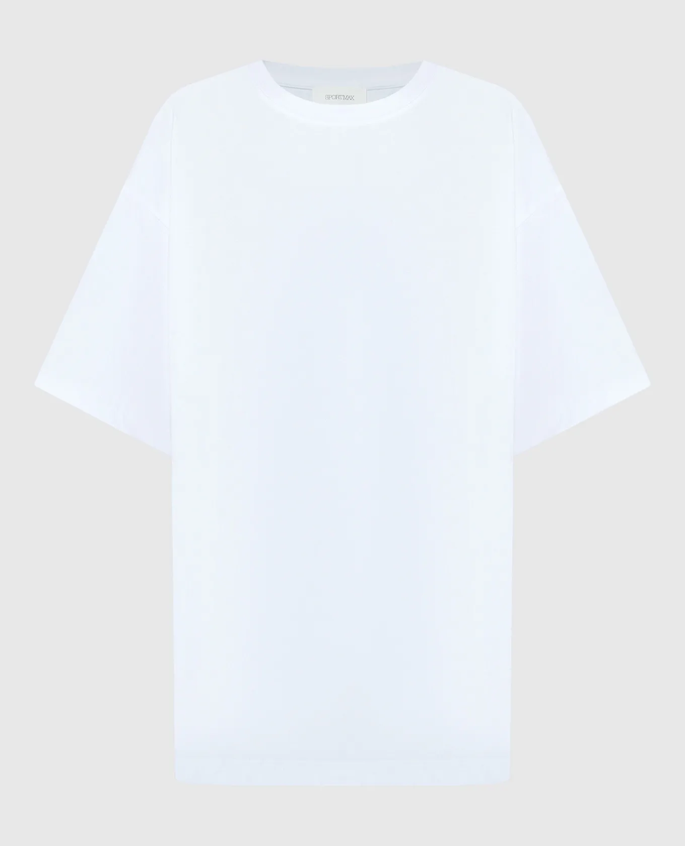 MAX MARA SPORTMAX WHITE BLOCCO TSHIRT WITH CRYSTAL