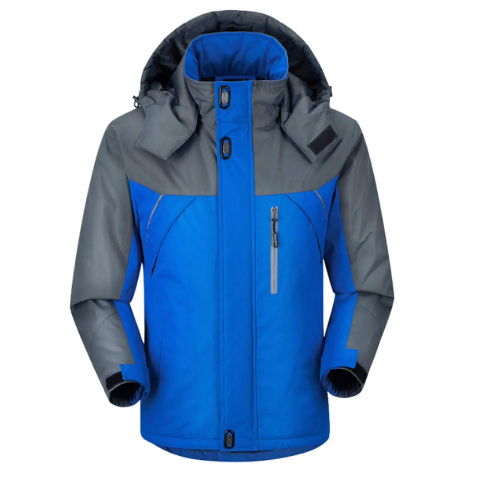 Men Women Ski Snow Jacket Fleece Lined Warm Jacket Light Hooded Windproof Coat For Outdoor Hiking Climbing
