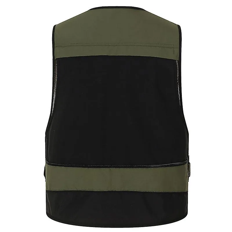 Men's Vest Tactical Webbed Gear Coat Summer Photographer Waistcoat Tool Many Decoration Workers Pock