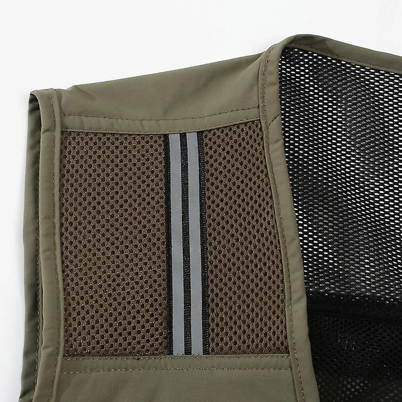 Men's Vest Tactical Webbed Gear Coat Summer Photographer Waistcoat Tool Many Decoration Workers Pock