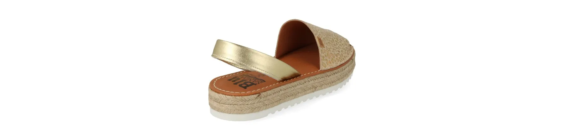 MENORQUINAS PLATAFORMA ORIGINALES DORADO MOD. SAACHI