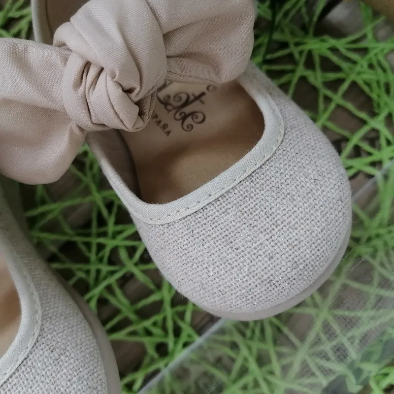 Merceditas Lazo Lino Beige Metal 120809 Tokolate