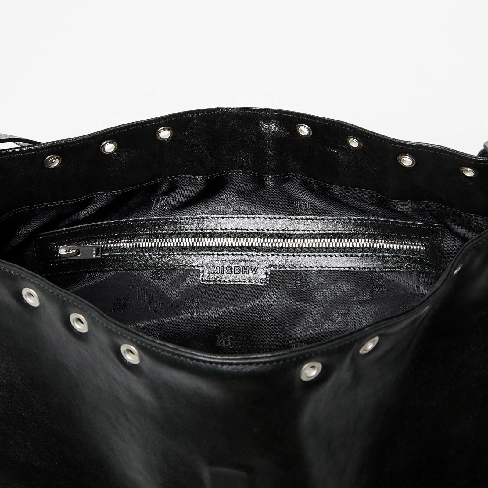 MISBHV Leather Hobo Bag Black Universal