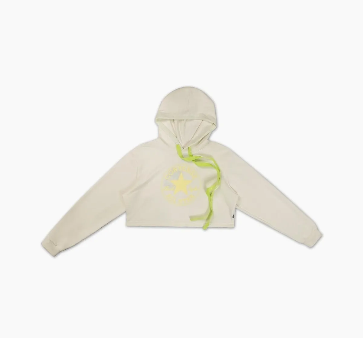 MOLETON CONVERSE HOODIE EGRET FEM CROP