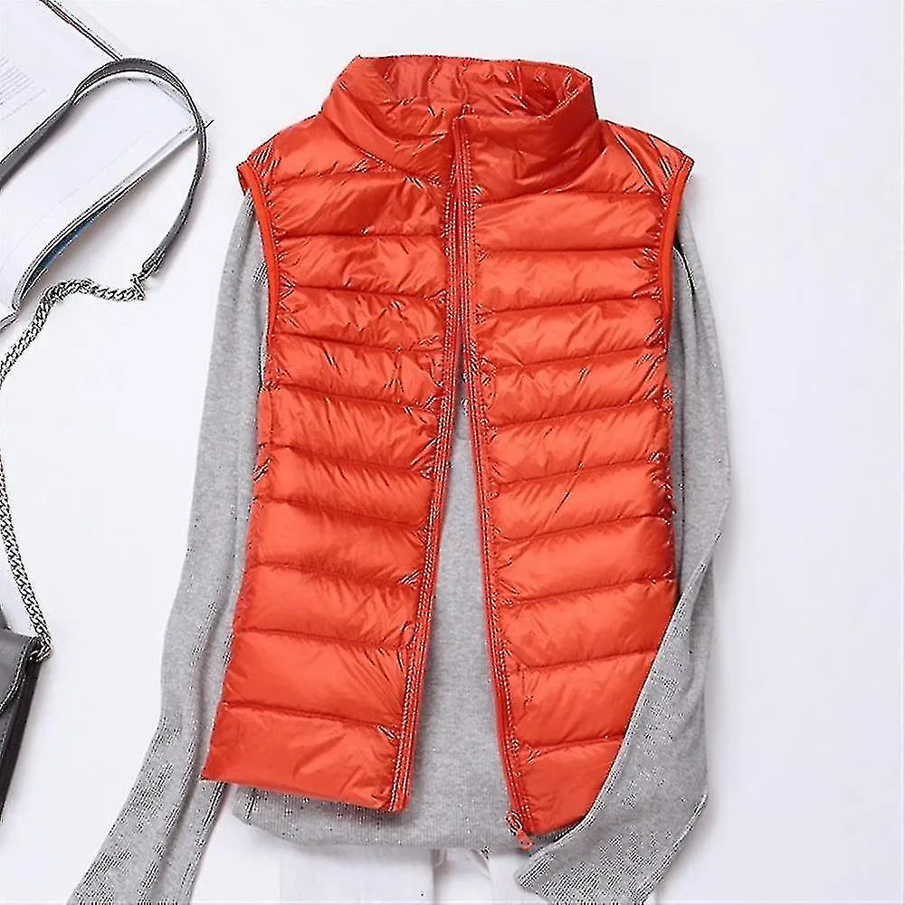 Mujeres Lightweight Body Warmer Winter Quilted Vest Puffer Jacket Gilet Padded Coat