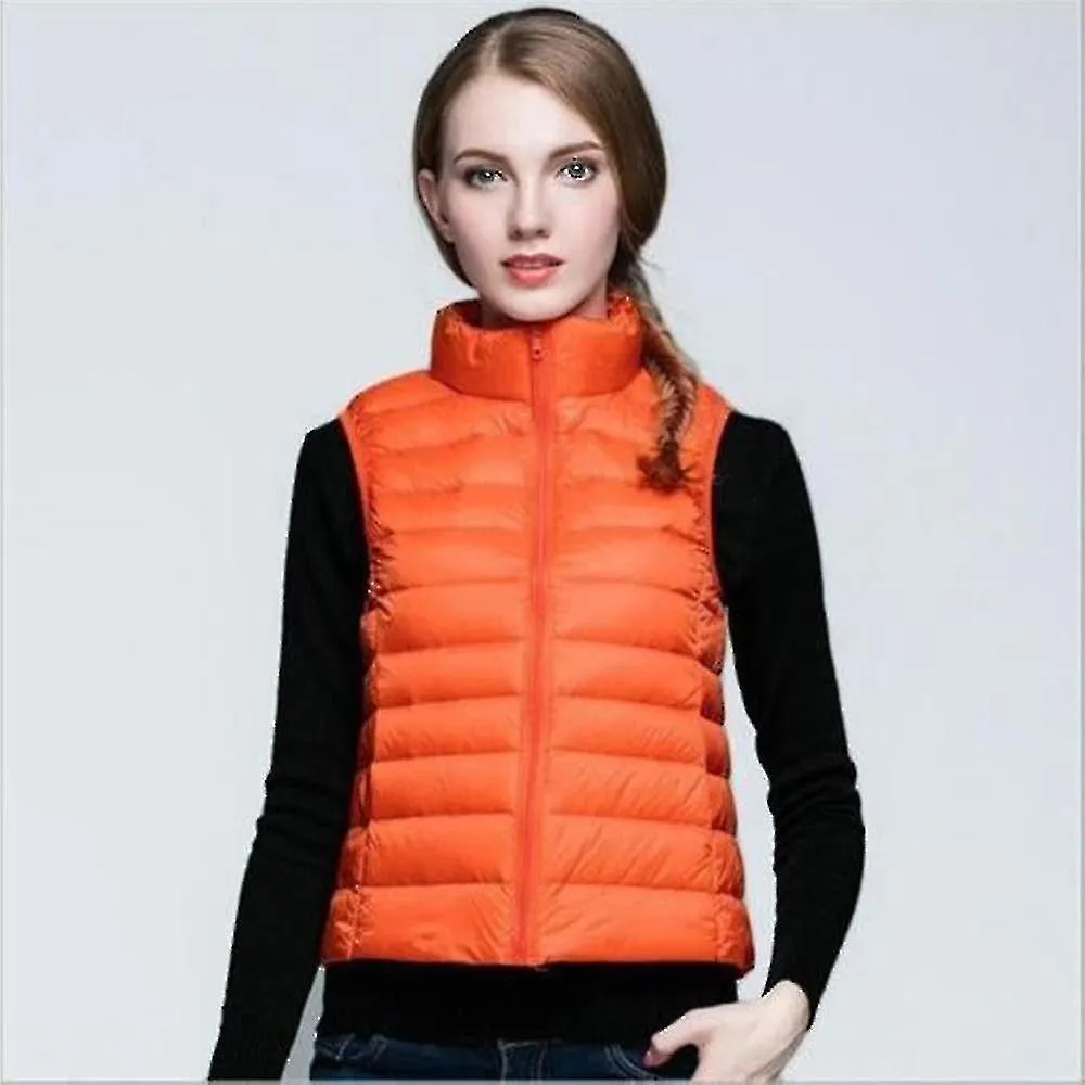 Mujeres Lightweight Body Warmer Winter Quilted Vest Puffer Jacket Gilet Padded Coat