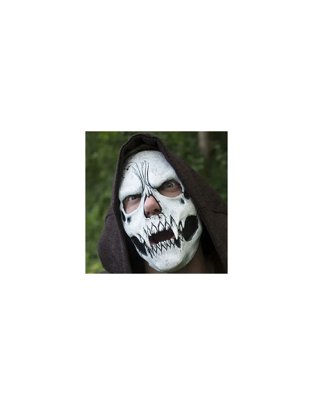 Máscara calavera blanca ajustable