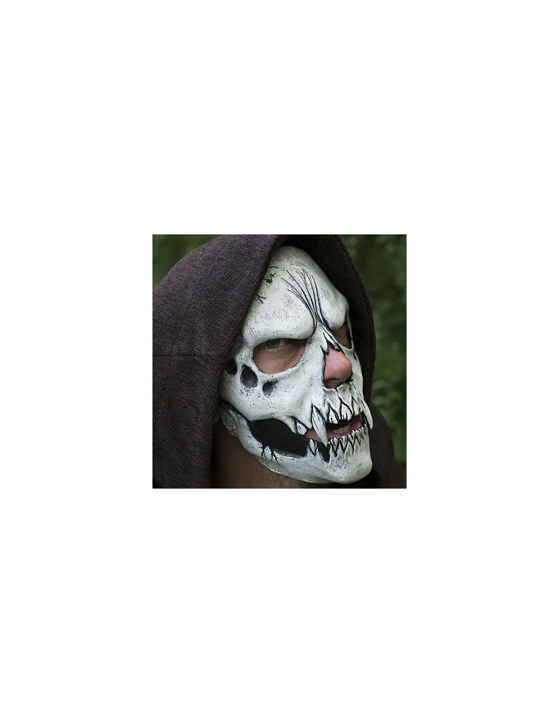 Máscara calavera blanca ajustable