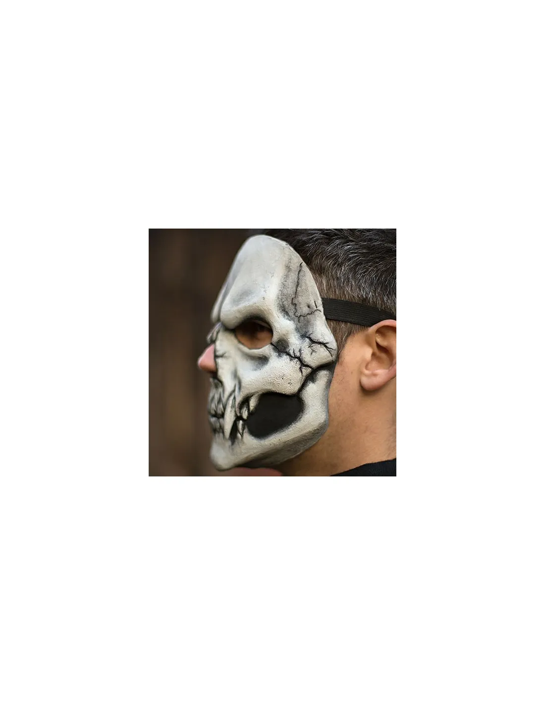 Máscara calavera blanca ajustable