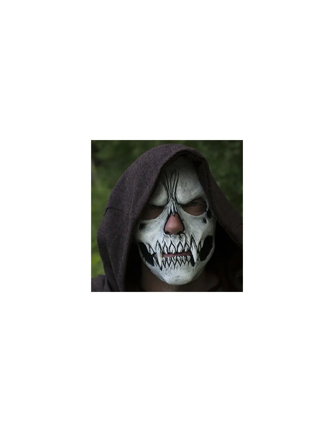 Máscara calavera blanca ajustable