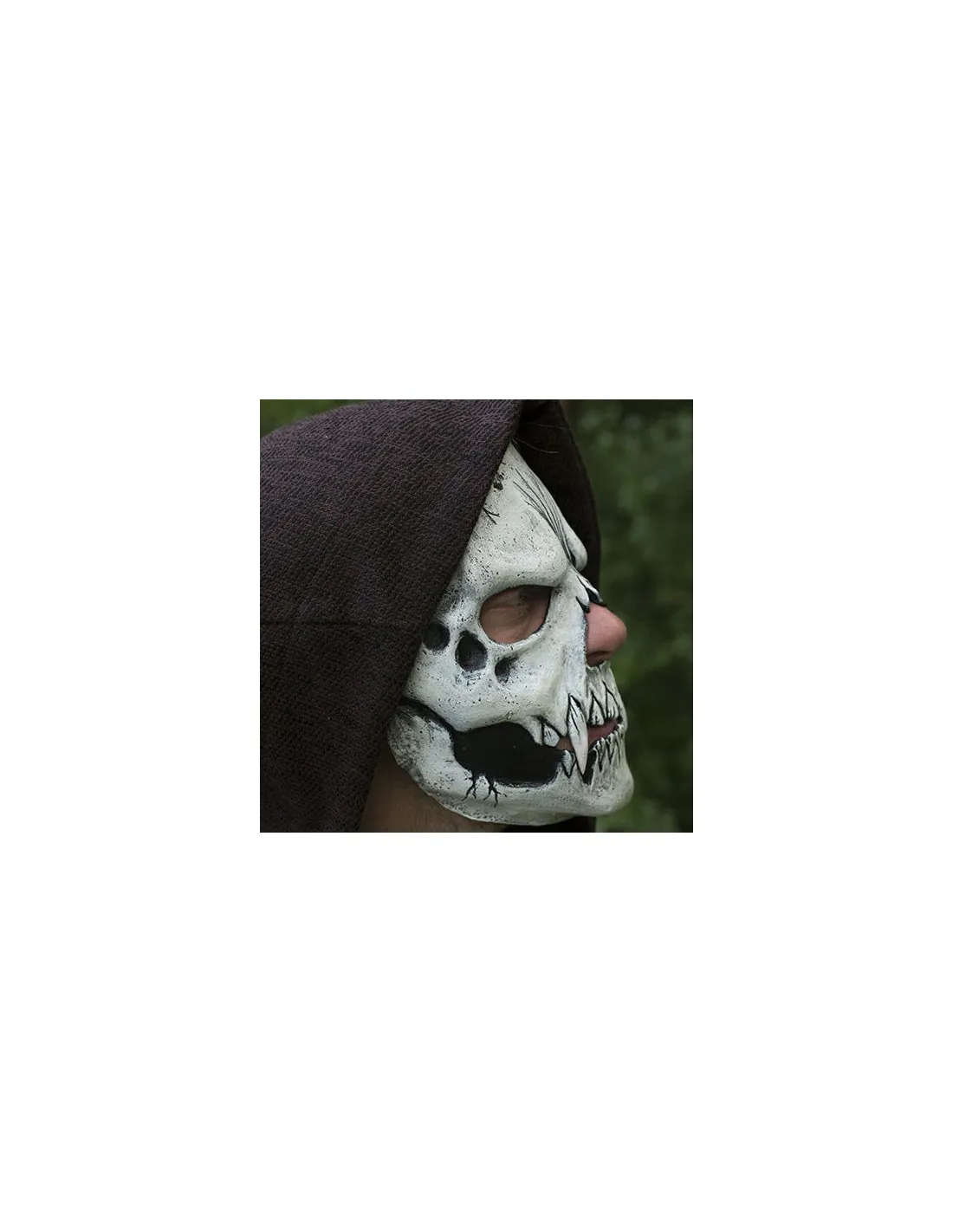 Máscara calavera blanca ajustable