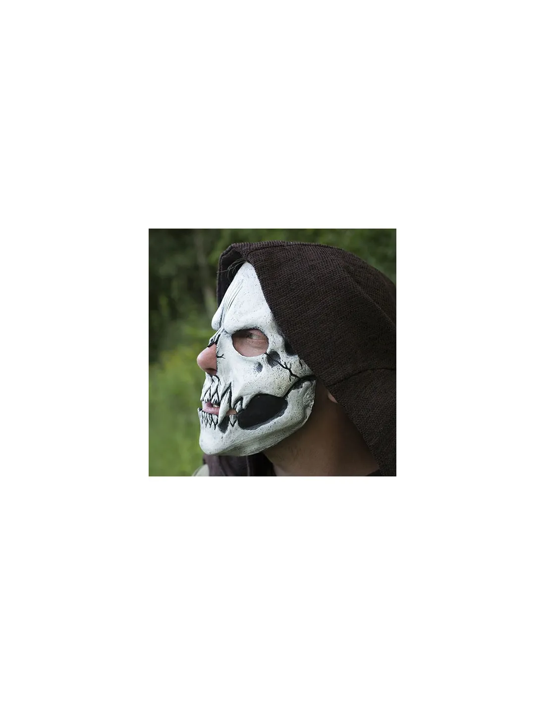 Máscara calavera blanca ajustable