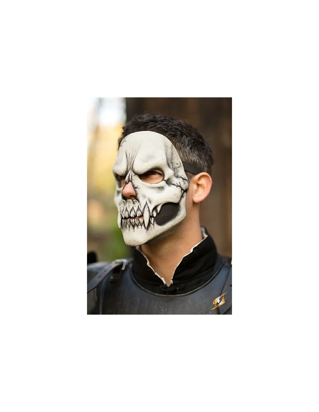 Máscara calavera blanca ajustable
