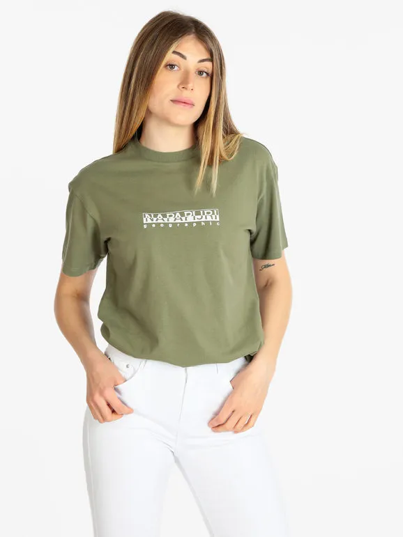 Napapijri S BOX W SS Camiseta de mujer de manga corta con texto
