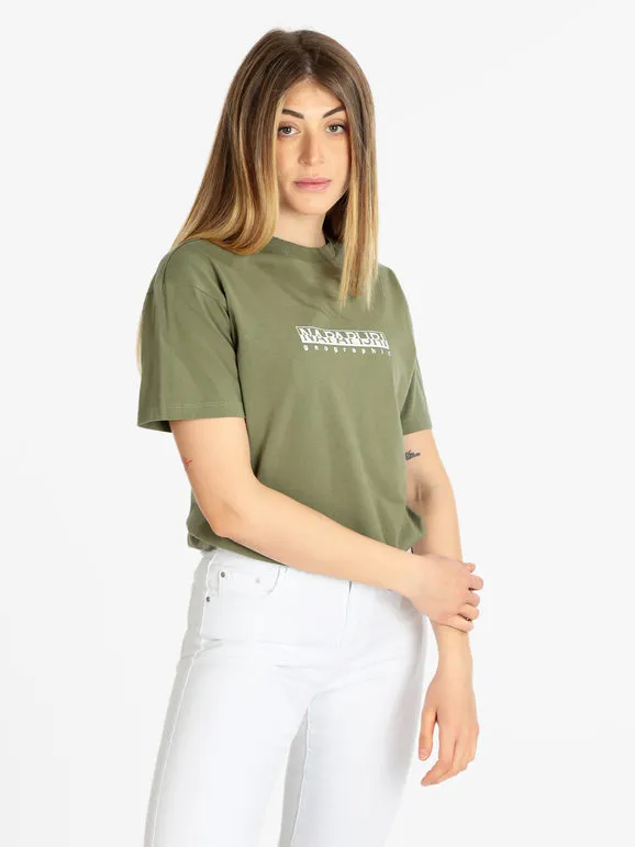 Napapijri S BOX W SS Camiseta de mujer de manga corta con texto
