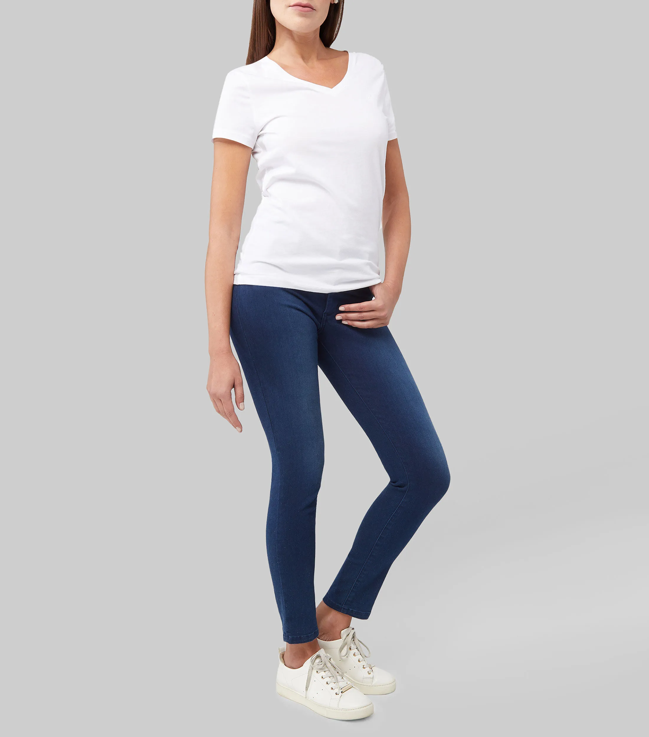 Nautica Playera cuello V manga corta lisa Mujer