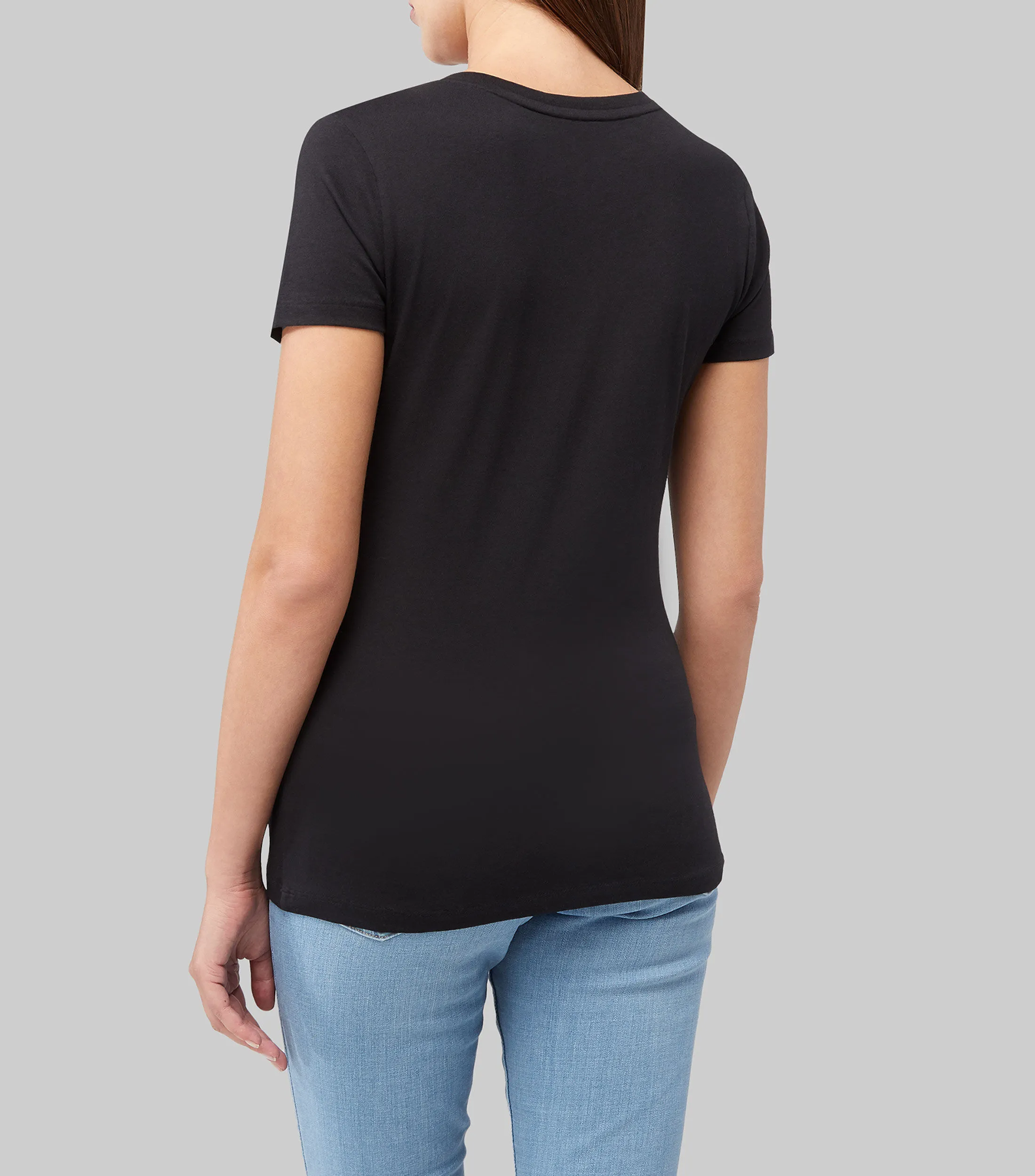 Nautica Playera de cuello V manga corta lisa Mujer